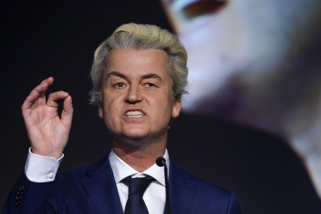 Geert Wilders bei einer Veranstaltung des Vlaams Belang am 4. März in Brüssel