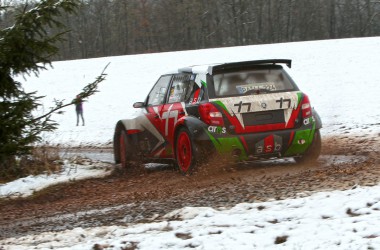 Neuville/Heigl im Skoda Fabia S2000 bei der Saarland-Pfalz-Rallye