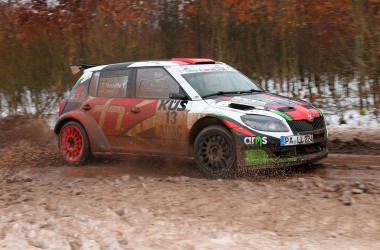 Neuville/Heigl im Skoda Fabia S2000 bei der Saarland-Pfalz-Rallye