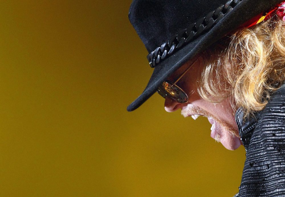 Axl Rose bei einem Konzert in Santiago de Chile 2011