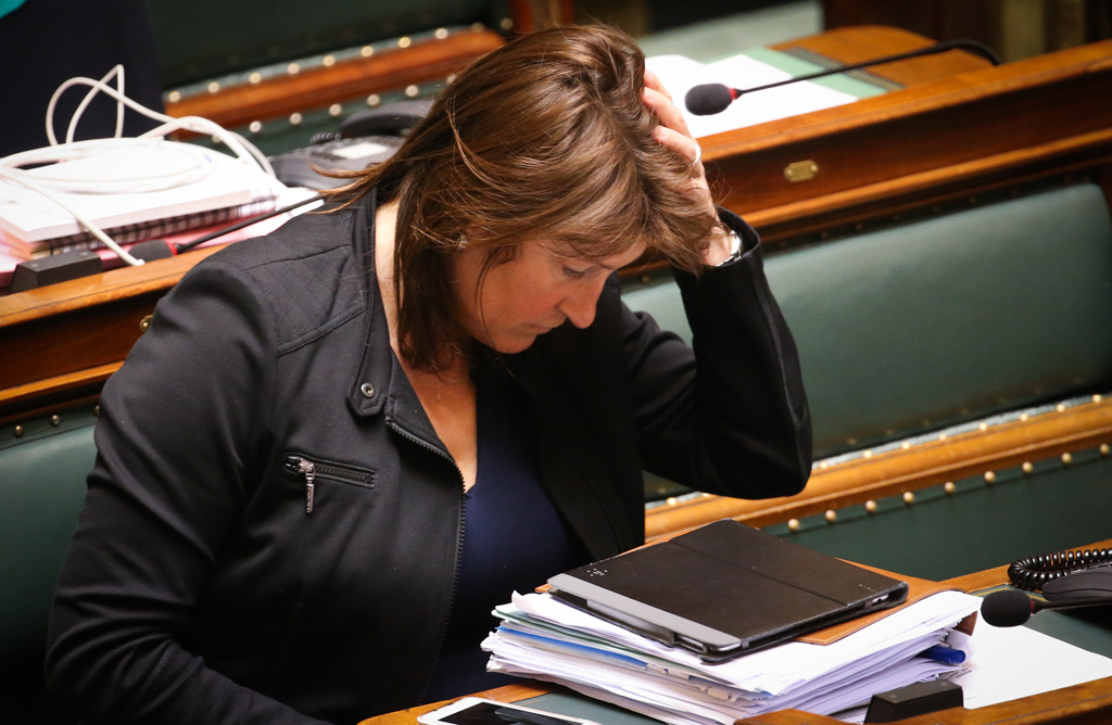 Jacqueline Galant am Donnerstag in der Plenarsitzung des Parlaments