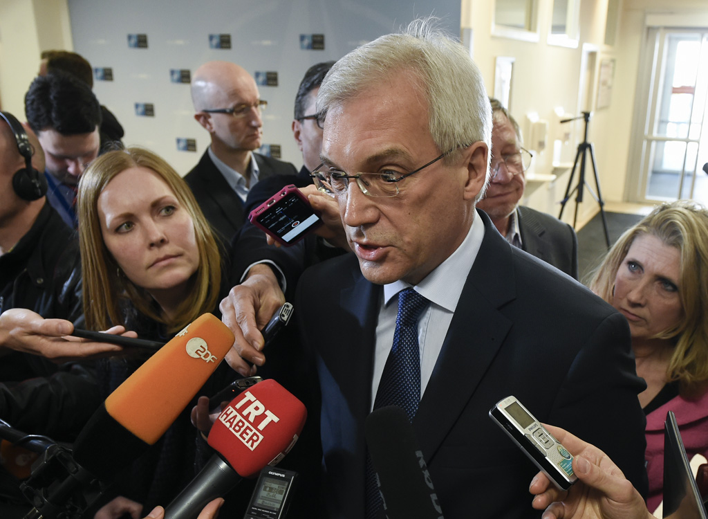 Alexander Gruschko, russischer Botschafter bei der Nato, in Brüssel (20.4.)