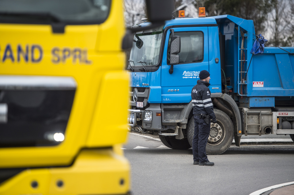 LKW-Blockade in Libramont-Recogne (1.4.)