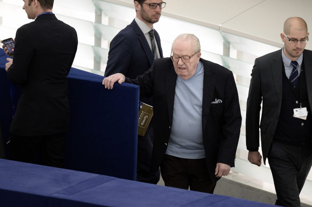 Jean-Marie Le Pen im EU-Parlement in Straßburg