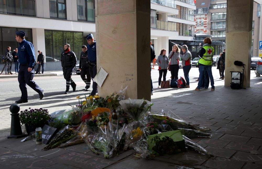 Blumen in der Nähe der Metrostation Malbeek (23.4.)