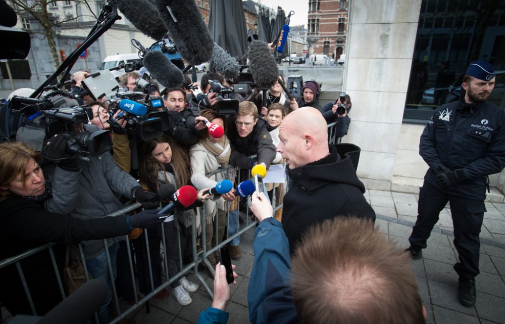 Abedeslams Anwalt Sven Mary nach der Sitzung der Brüsseler Ratskammer