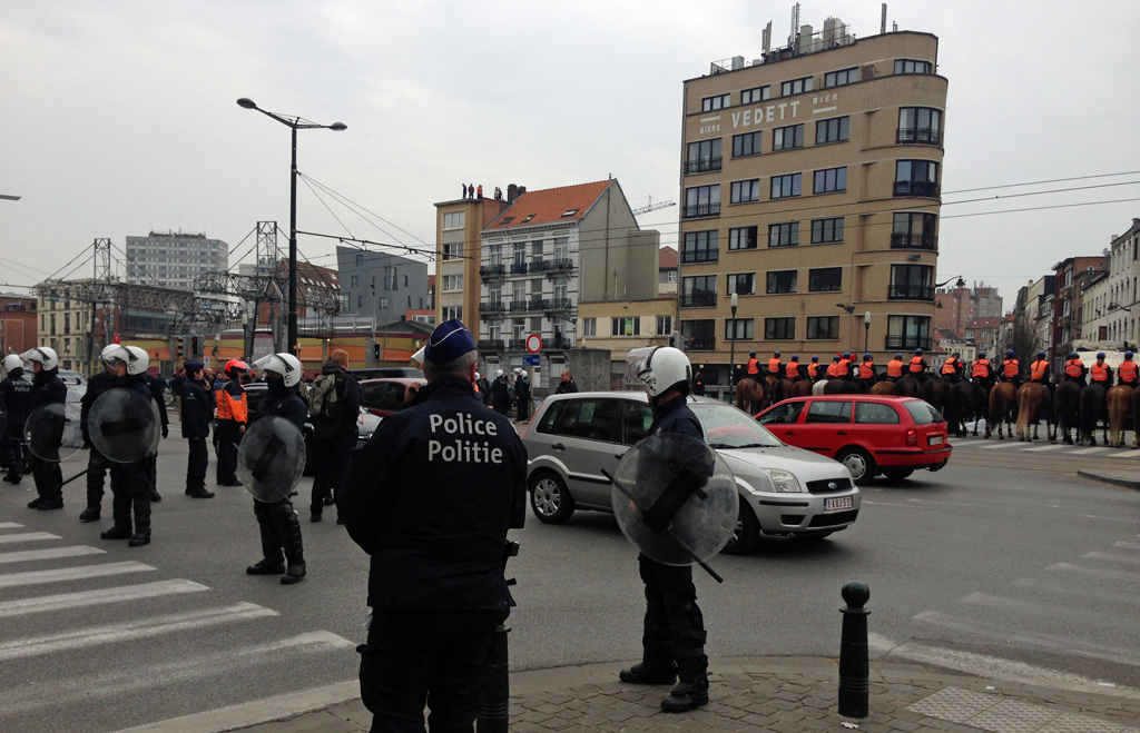 Polizei am 2.4. in Molenbeek