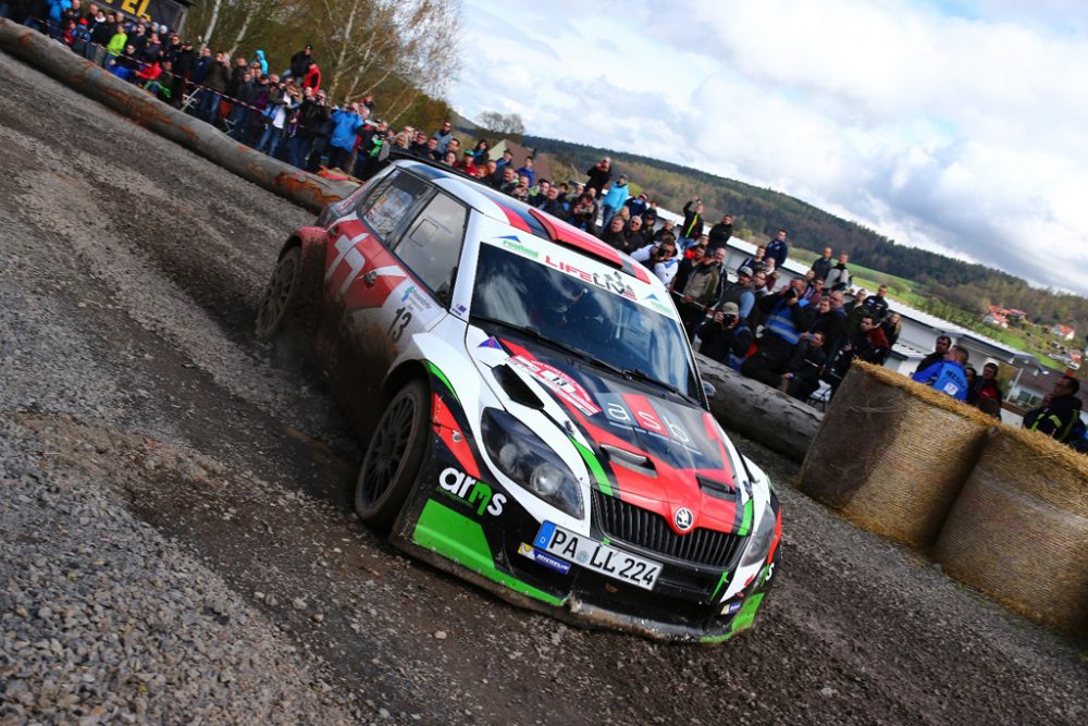 Yannick Neuville/Jürgen Heigl im Skoda Fabia S2000 bei der Hessen Rallye Vogelsberg - Foto: RB Hahn