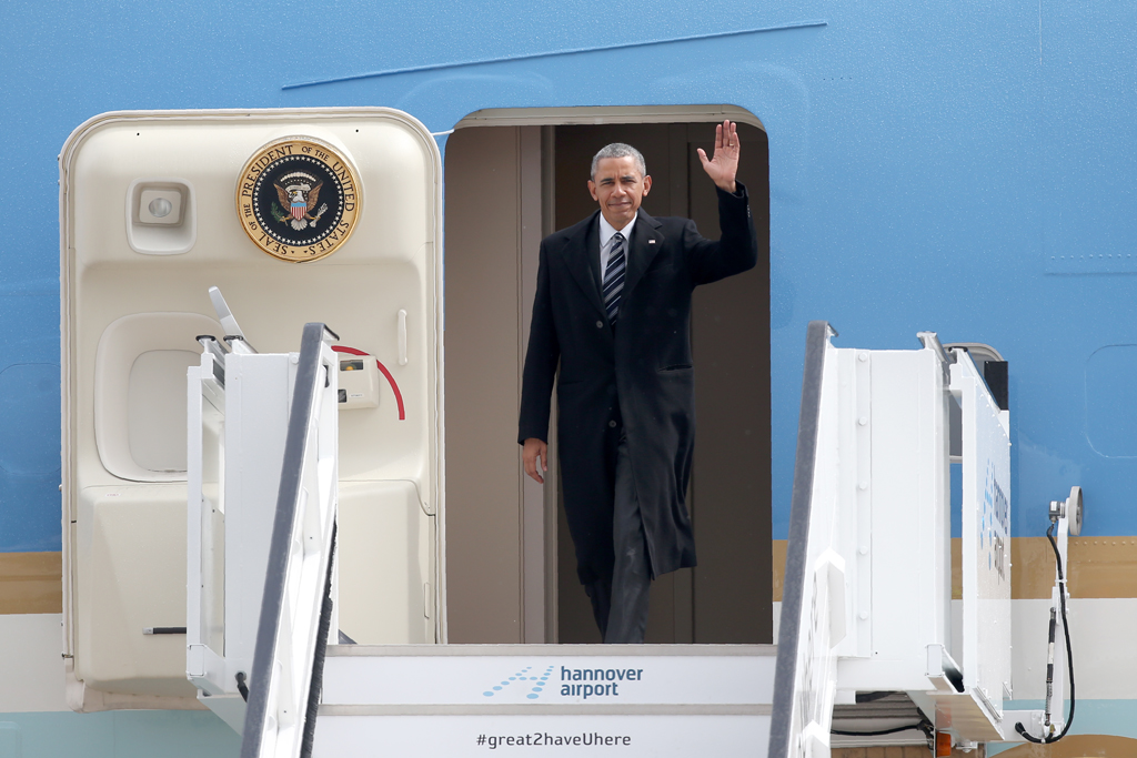 Obama ist in Hannover eingetroffen (24.4.)