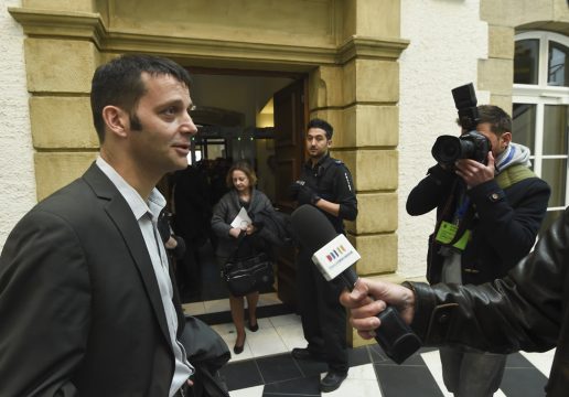 Edouard Perrin bei der Ankunft am Bezirksgericht in Luxemburg