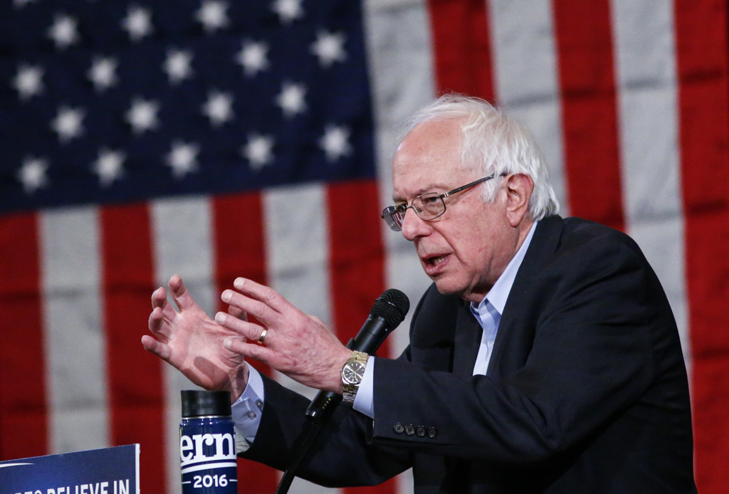 Bernie Sanders bei einer Wahlveranstaltung im Bronx Community College in New York (9.4.2016)