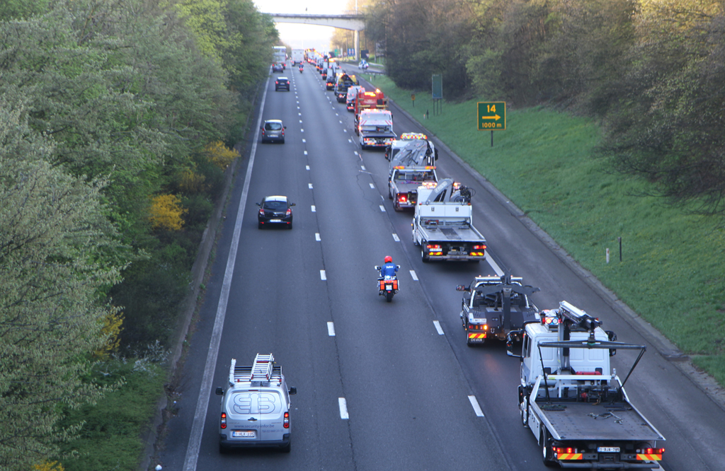 Abschleppdienste protestieren gegen die LKW-Maut