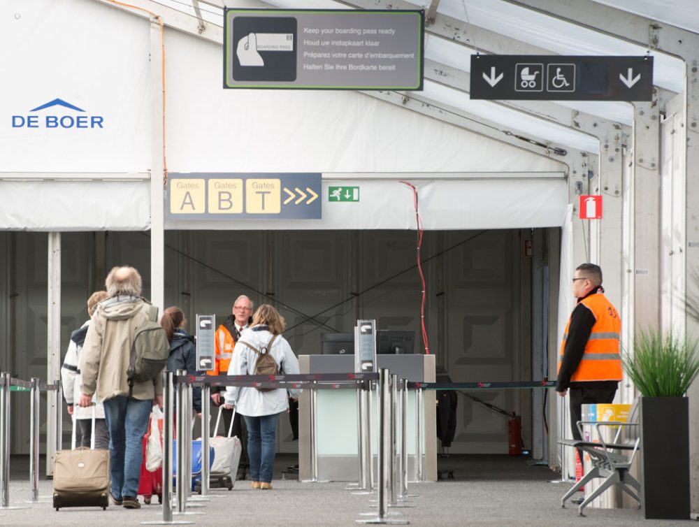 Improvisierter Check-In in Brüssel Zaventem