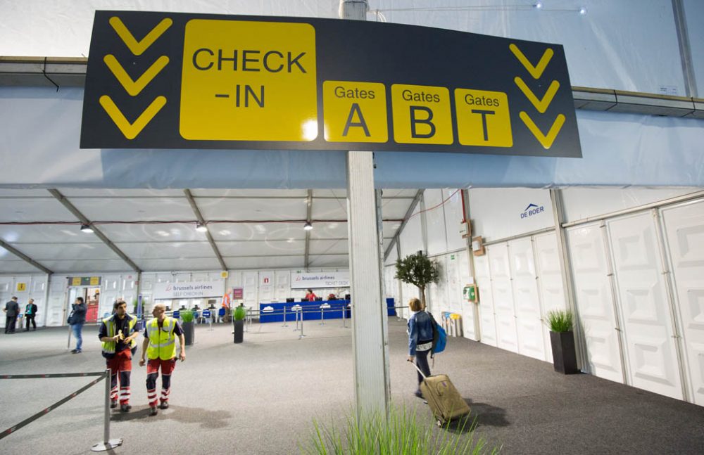 Improvisierter Check-In in Brüssel Zaventem