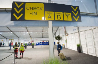 Improvisierter Check-In in Brüssel Zaventem