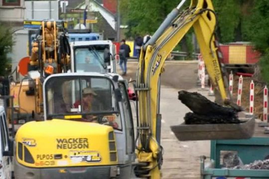 Straßenarbeiten in Theux