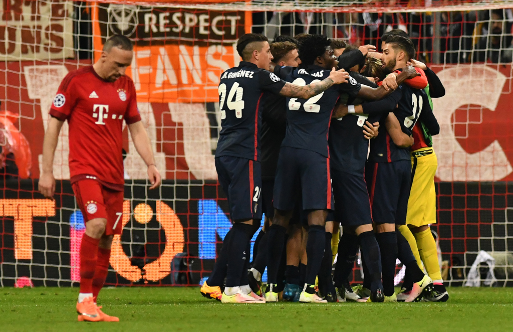 Atletico Madrid wirft die Bayern (Bild: Franck Ribéry) aus der Champions League