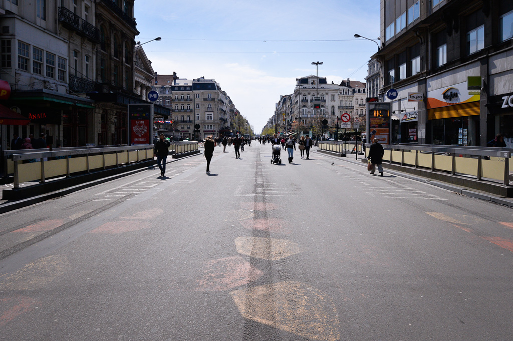 Fußgängerzone im Stadtzentrum von Brüssel