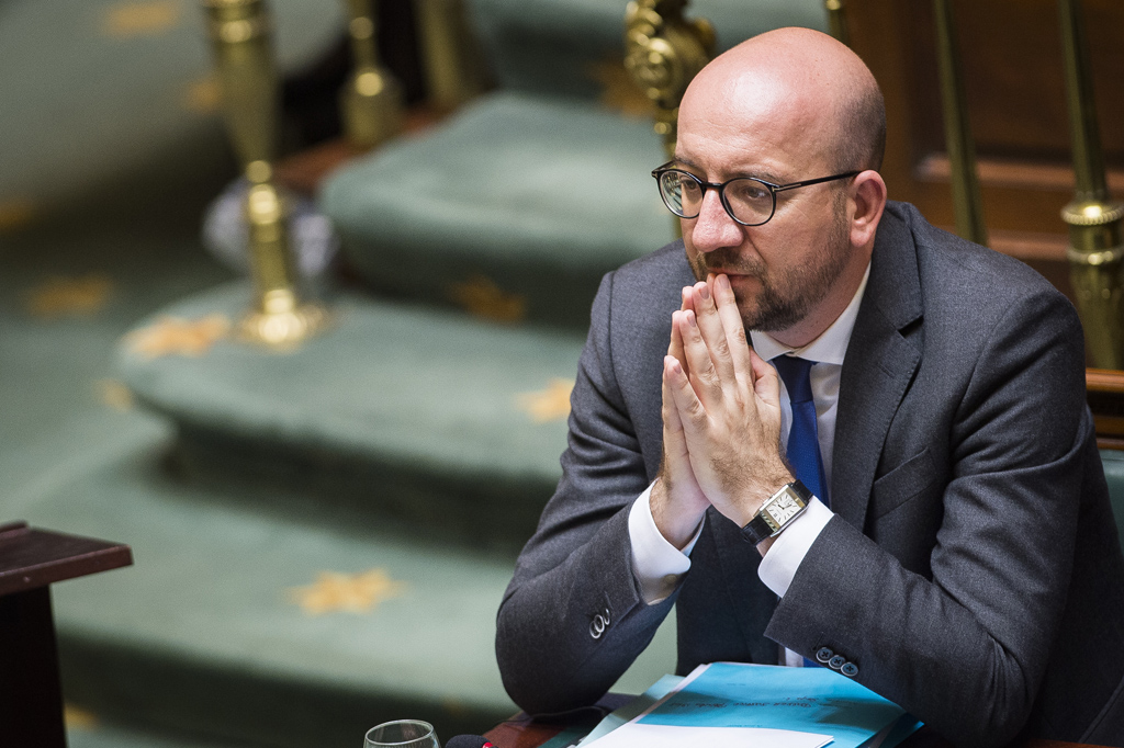 Premierminister Charles Michel am 19.5.2016 in der Kammer in Brüssel