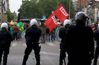 Demonstration gegen Sozialpolitik der Regierung