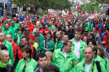 Demonstration gegen Sozialpolitik der Regierung
