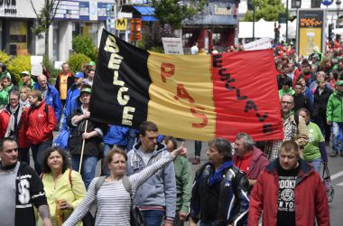 Demonstration gegen Sozialpolitik der Regierung