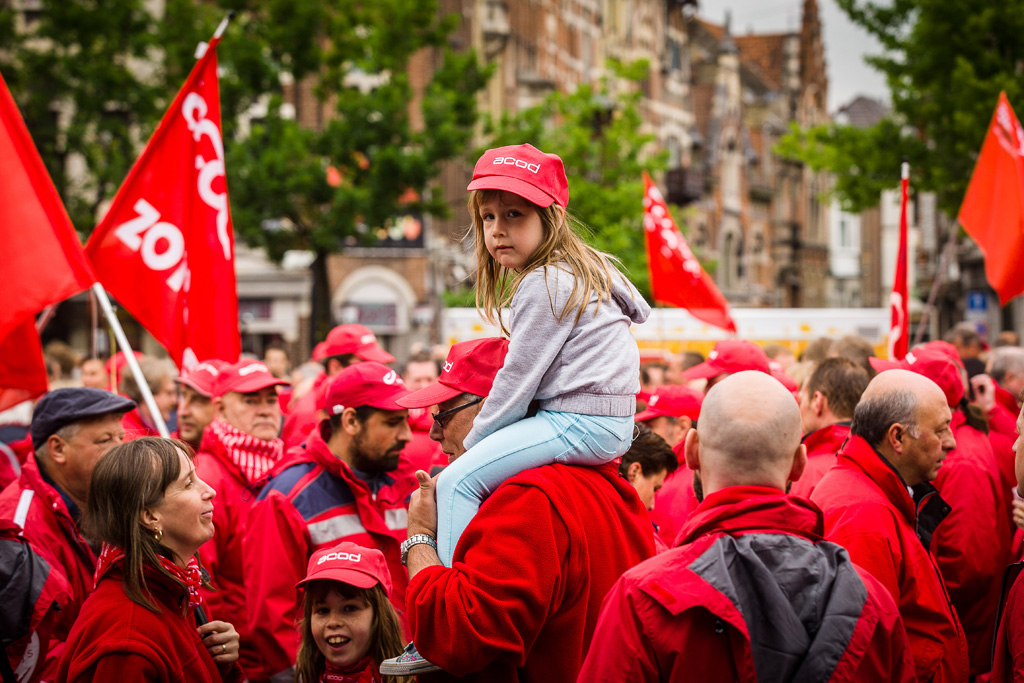 Protestkundgebung der Gewerkschaften in Gent (31.5.2016)