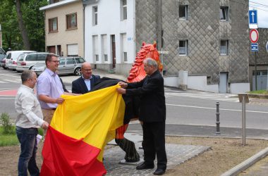 Skulptur von Romain Van Wissen im Eupener Bergviertel wurde am Sonntag offiziell eingeweiht