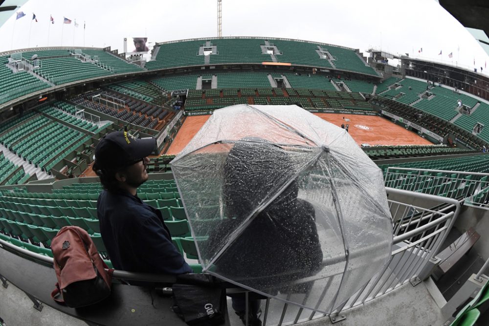 Der komplette Spieltag der French Open fällt ins Wasser