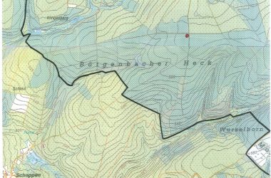 Karte mit dem vorgeschlagenen Standort in der Bütgenbacher Heck