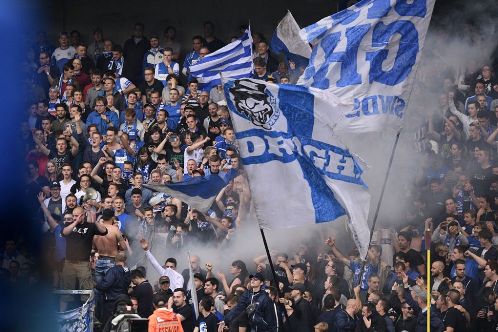 Racing-Genk-Fans beim Entscheidungspiel der Play-Off-II