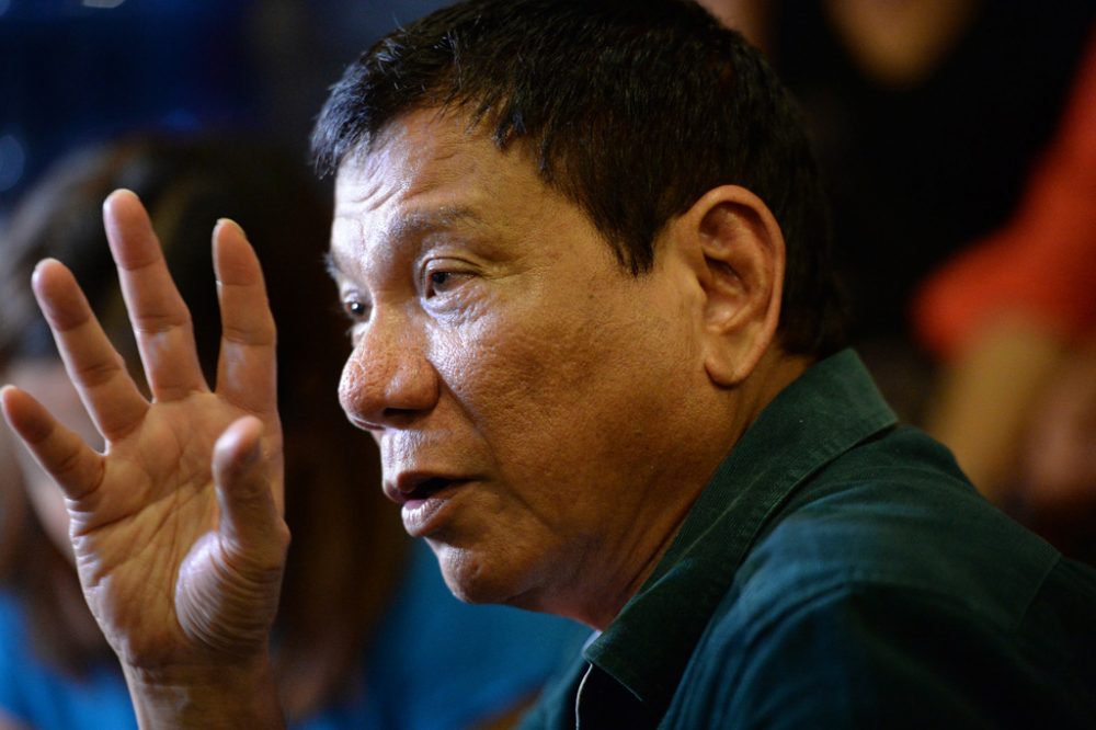 Der philippinische Präsident Rodrigo Duterte am 15.5.2016