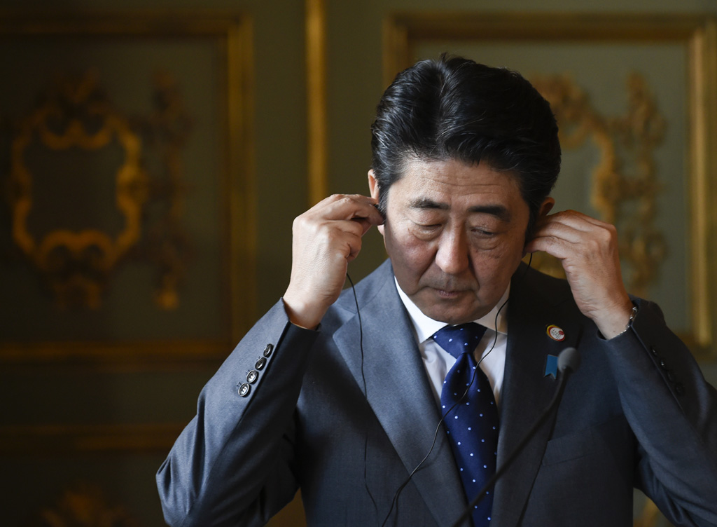 Shinzo Abe am 3.5. in Brüssel