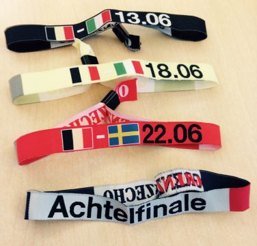 Spieltagsbändchen für das Public Viewing in Eupen