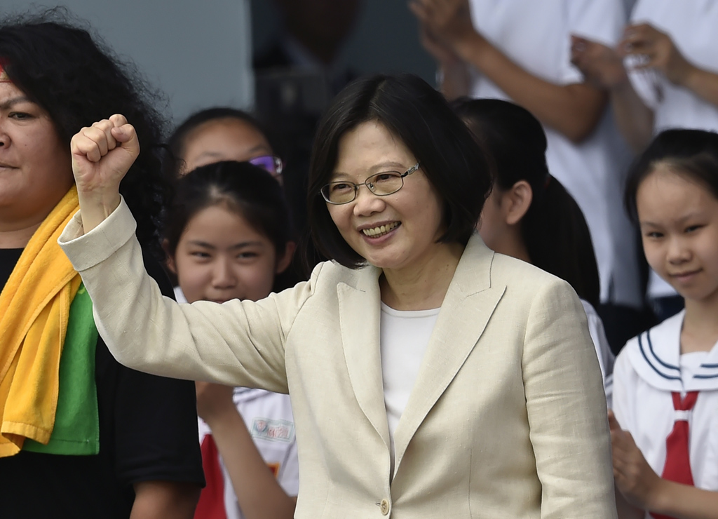 Tsai Ing-wen, die erste Präsidentin Taiwans am 20.5.2016