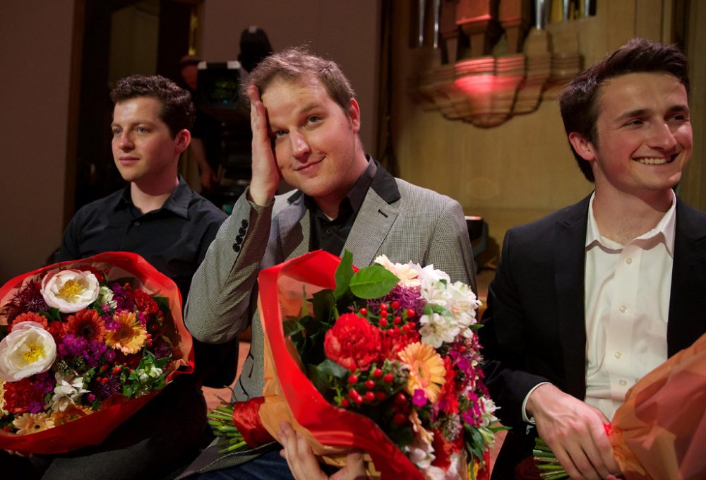 Sieger Lukas Vondracek mit Henri Kramer (l.) und Alexander Beyer (r.)