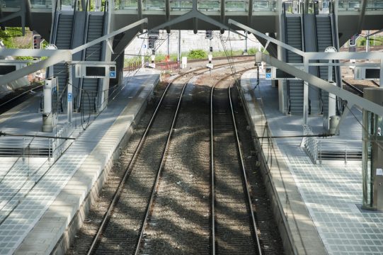 Der leere Bahnhof Lüttich-Guillemins