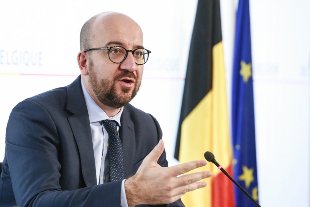 Premierminister Charles Michel während einer Pressekonferenz zum Ausgang des Brexit-Referendums (24.6.2016)