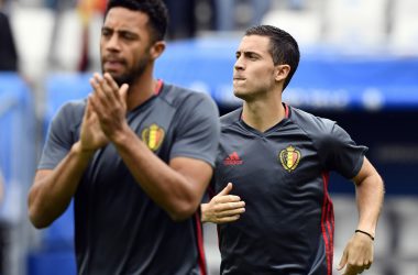 Belgien gegen Irland - Mousa Dembélé und Eden Hazard vor dem Spiel