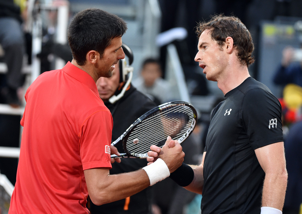 Novak Djokovic und Andy Murray bei den Madrid Open (8.5.)