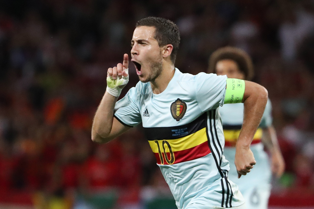 Der Kapitän der Roten Teufel, Eden Hazard, war im Spiel gegen Ungarn in Topform (26.6.2016)