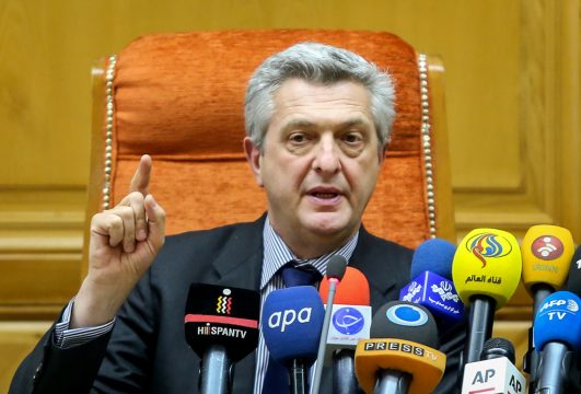 Filippo Grandi, UN-Hochkommissar für Flüchtlinge, am 18.6.2016 in der iranischen Hauptstadt Teheran
