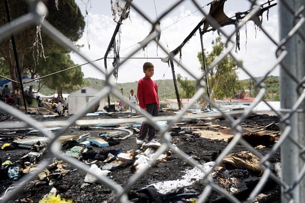 Flüchtlingskind auf Lesbos (2.6.)