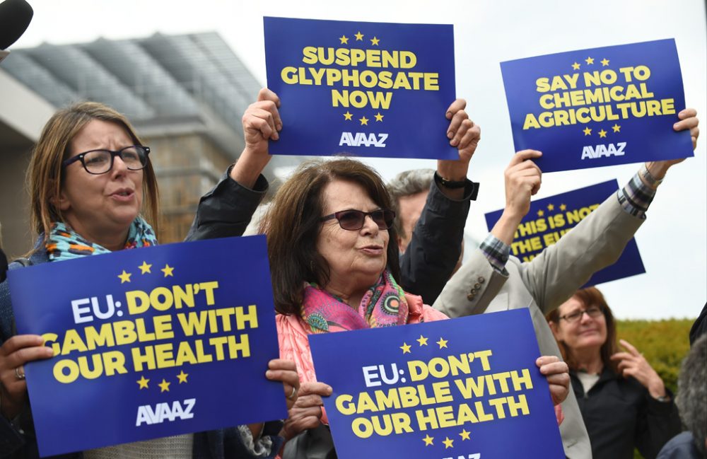 Proteste gegen den Einsatz von Glyphosat in Brüssel (18. Mai)