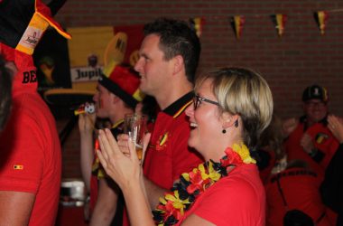 EM 2016 Belgien-Irland: Public Viewing in Kelmis