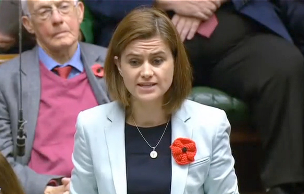 Die britische Labour-Abgeordnete Jo Cox (Videoaufnahme vom 17.11.2015 in London)
