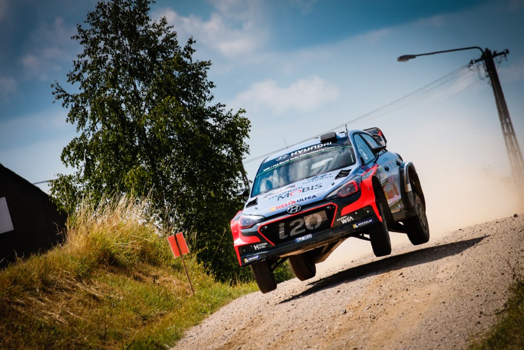 Thierry Neuville im Hyundai i20 beim Shakedown der Rallye Polen