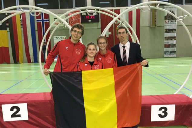 Archivbild: Achim Pitz, Lara Patzer, Ellen Havenith und Coach Eric Pitz vom Eupener Turnverein