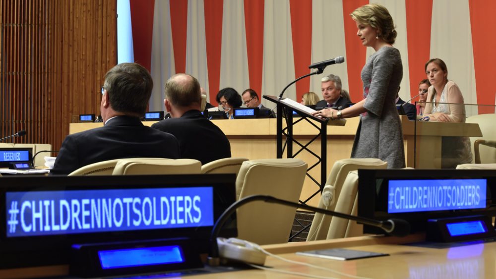 Königin Mathilde hält Rede vor UN-Sicherheitsrat in New York (11.7.2016)