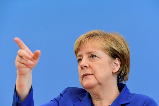 Angela Merkel bei der Bundespressekonferenz am 27. Juli 2016